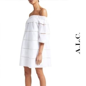 {A.L.C.} Hartman Cotton Poplin Off-The-Shoulder Dress XS